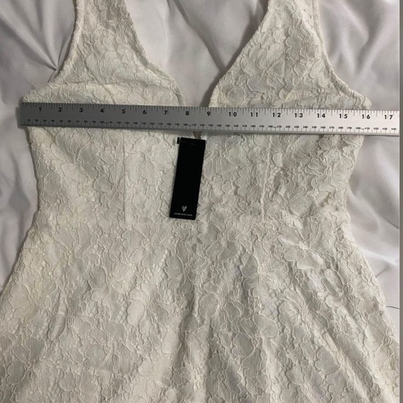 Lulu’s Declaring My Love White Lace Skater Dress Medium New with tags - Picture 7 of 10